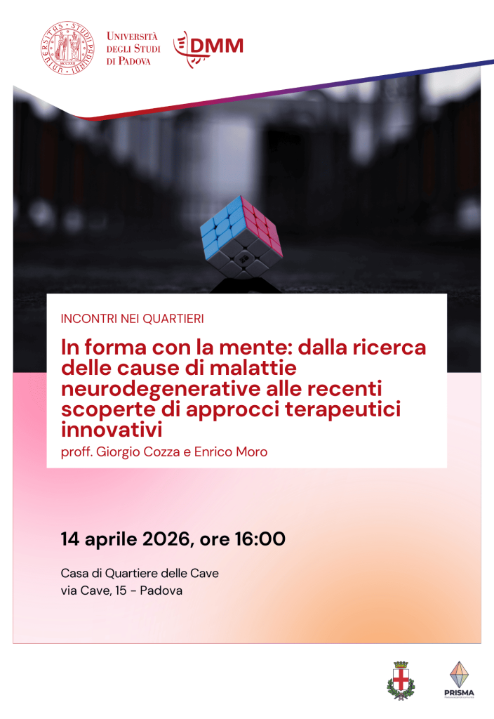 Quartiere Cave Padova Incontro Giorgio Cozza e Enrico Moro aprile 2026 Dipartimento di Medicina Molecolare
