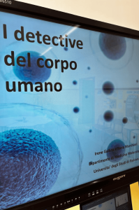 Slide di presentazione "I detective del corpo umano"